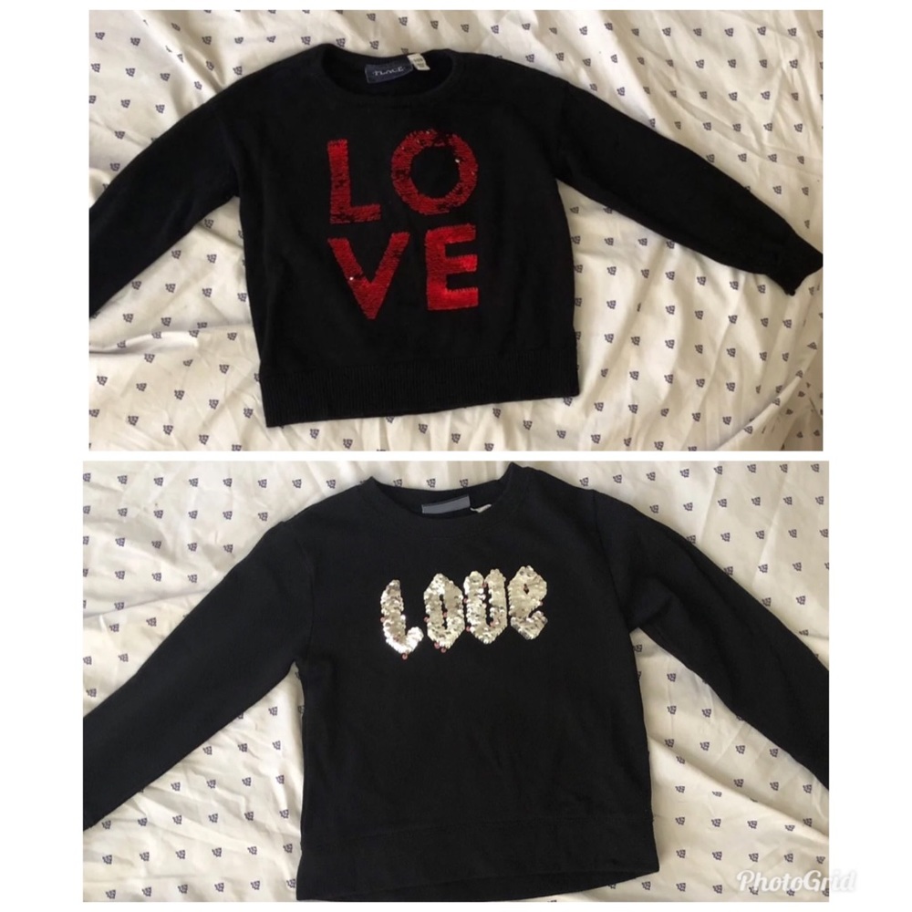 Size small 5/6  flip sequence sweater